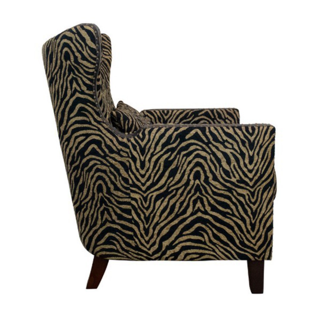 Zebra Print Occasional Chair & Ottoman image 2